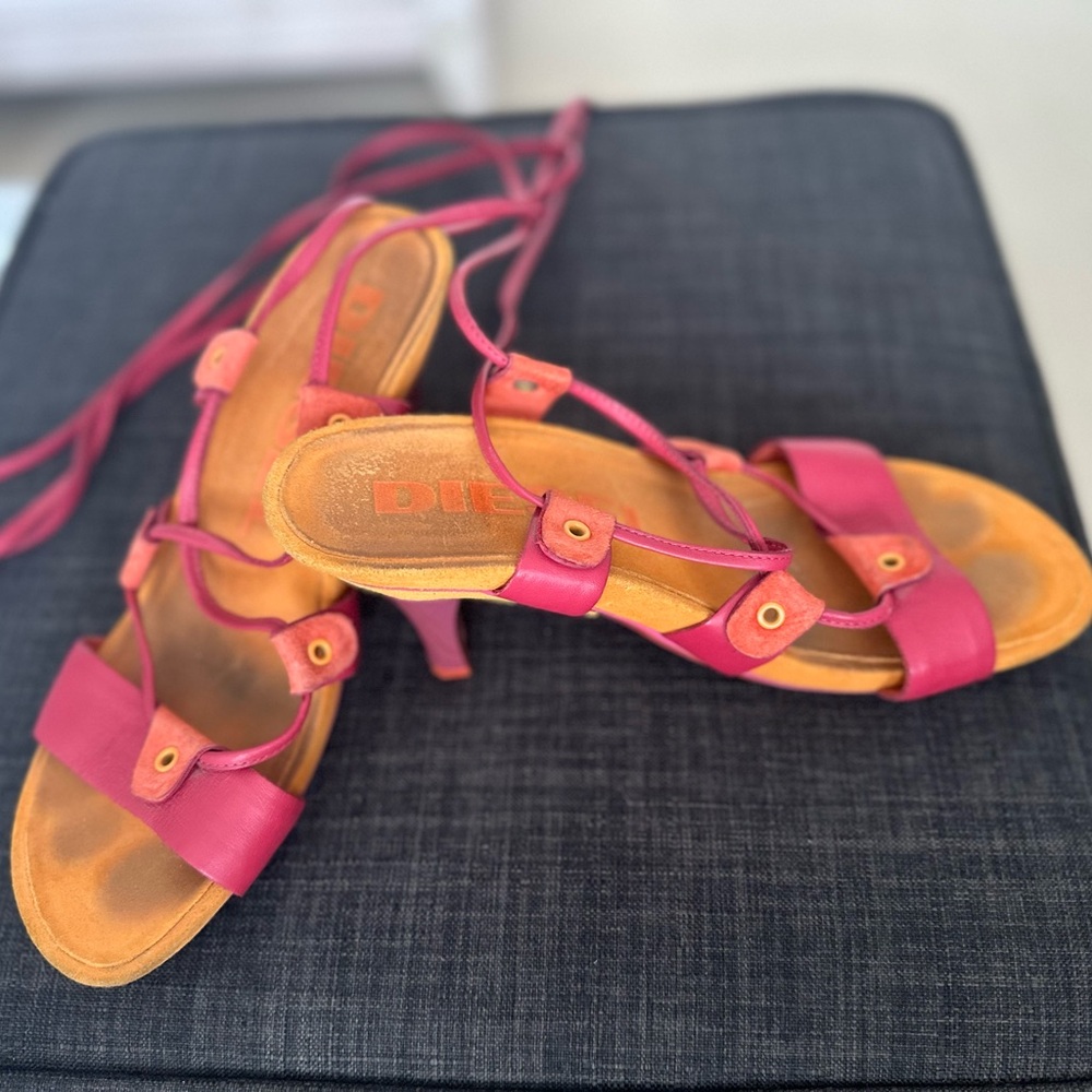 30% OFF Vintage (90’s), Diesel All Leather Sandals, size 7/7.5 - Picture 3 of 8